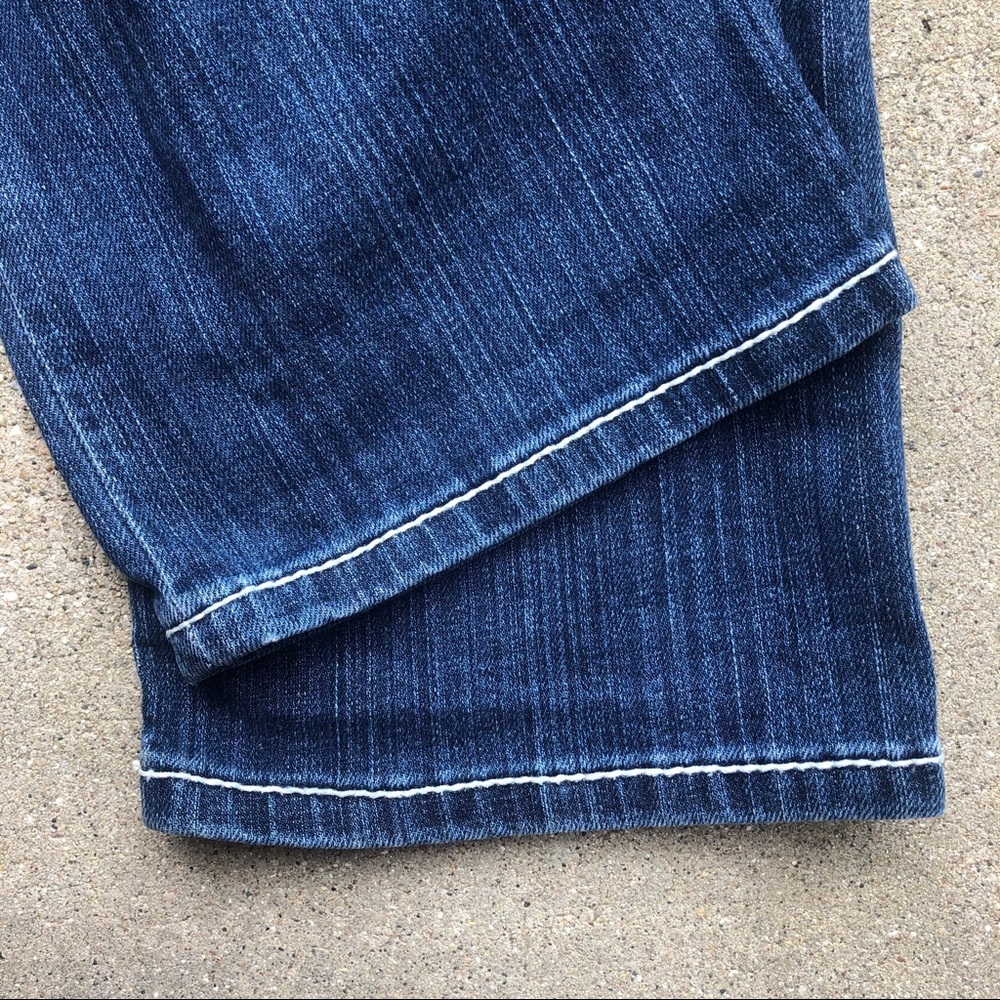 BKE Dark Blue Cropped Ankle Jeans - Picture 6 of 7